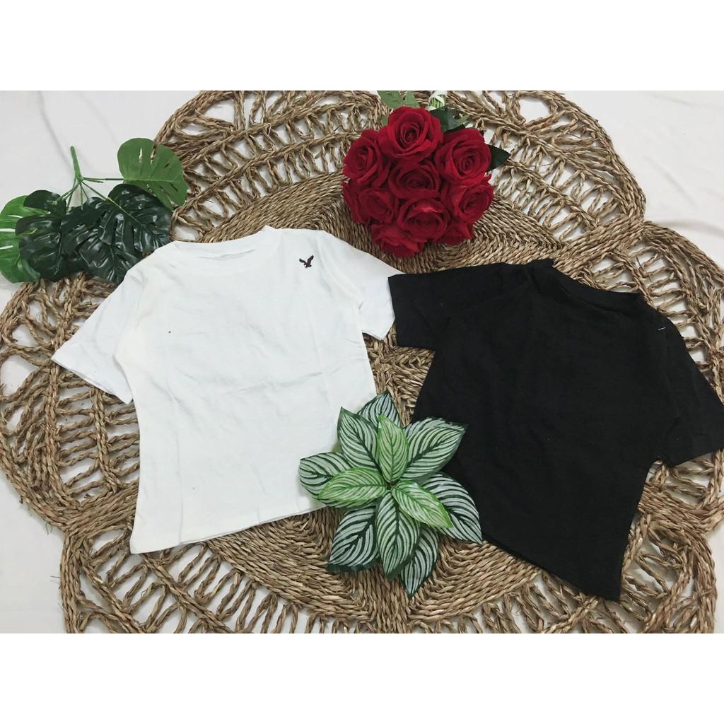 Áo croptop trơn body cổ tròn HSU0319