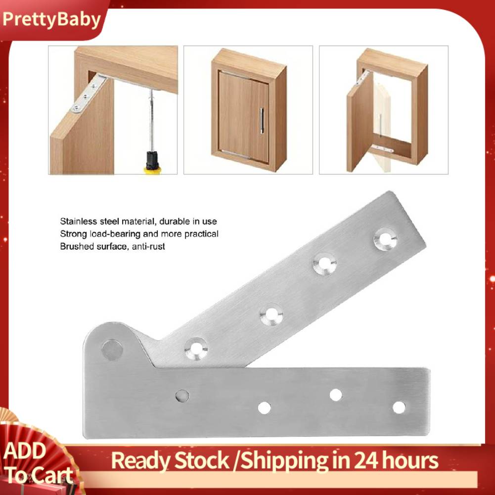 Bộ 2 bản lề cửa gỗ 180 độ chất lượng cao, dễ lắp đặt cho tủ và cửa gỗ
