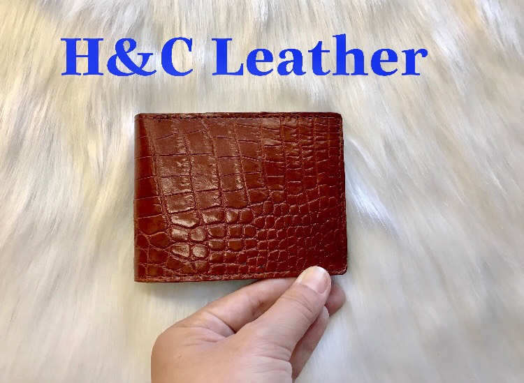 [Ảnh thật] Ví unisex da cá sấu thật 100%