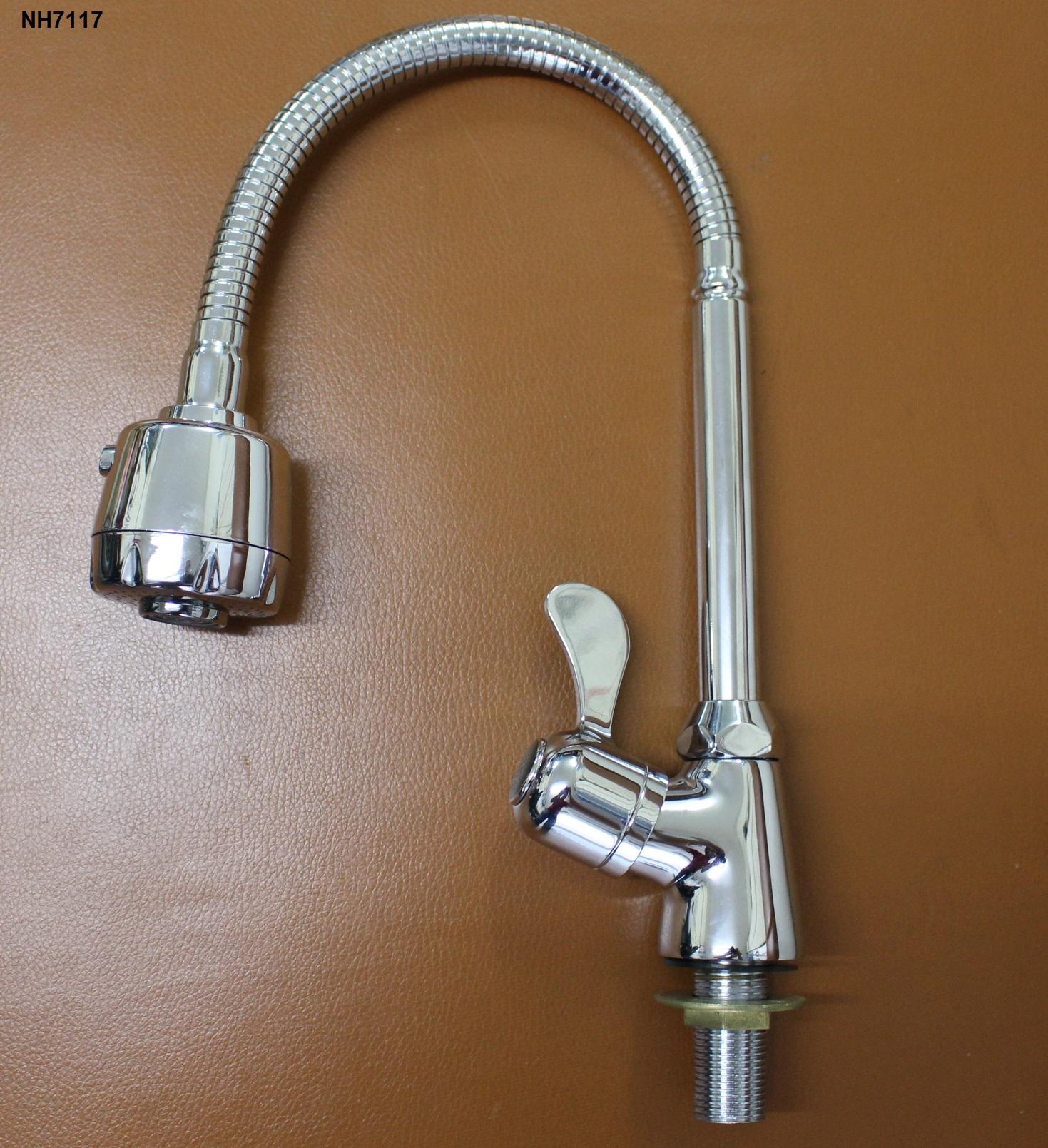 [HCM]Vòi rửa chén lạnh cần lò xo NH7117