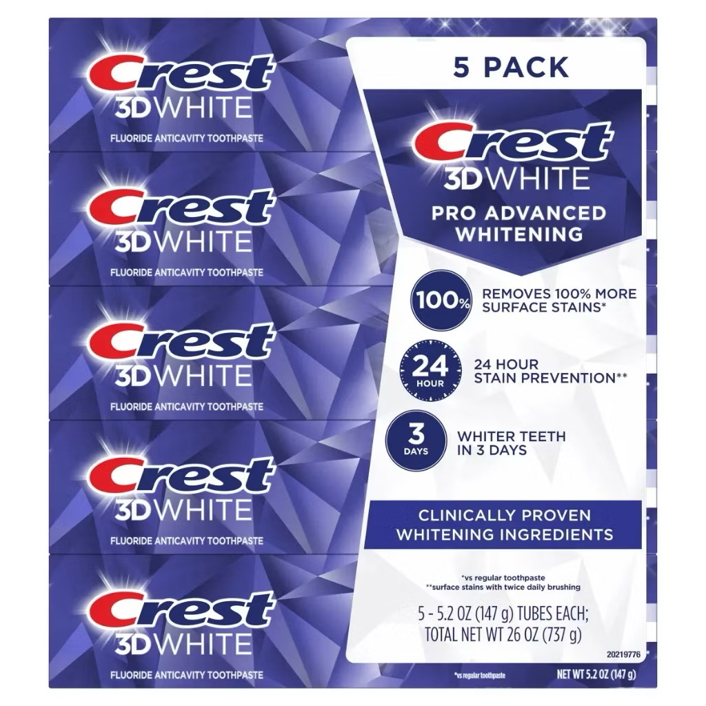 Kem đánh răng Crest 3D White Pro Advanced Whitening 147g