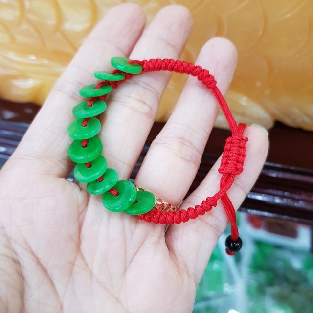 [FreeshipMAX] Vòng tay chỉ đỏ đồng xu may mắn