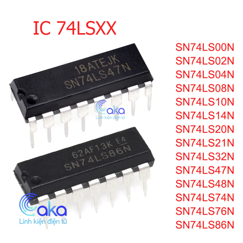 Ic logic 74ls00 74ls47 74ls73 74ls76 74ls85 74ls90 74ls93 74ls139 74ls147 74ls148 74ls160 74ls164 74ls190 74ls191 74ls192 74ls193 74ls247 dip