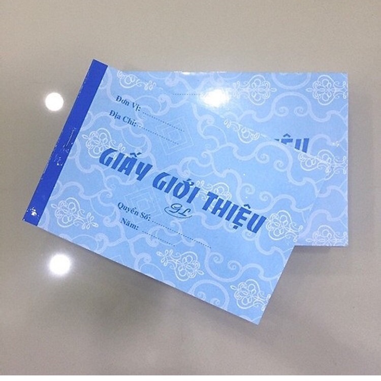 combo 2 cuốn giấy giới thiệu 1 liên