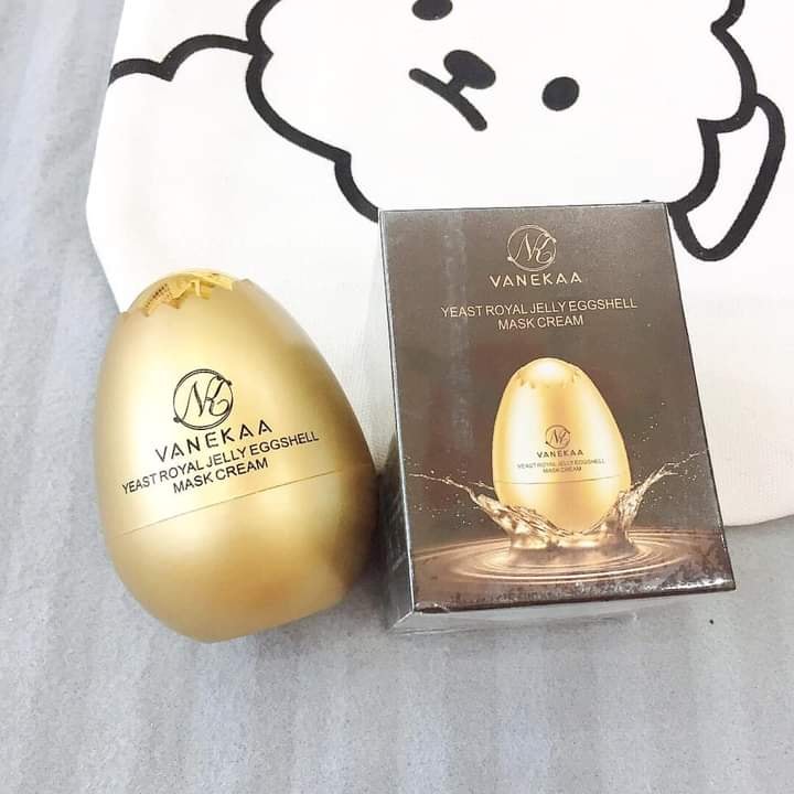Mặt nạ xóa nếp nhăn quả trứng vanekaa yeast royal jelly egg shell mask cream MixASale