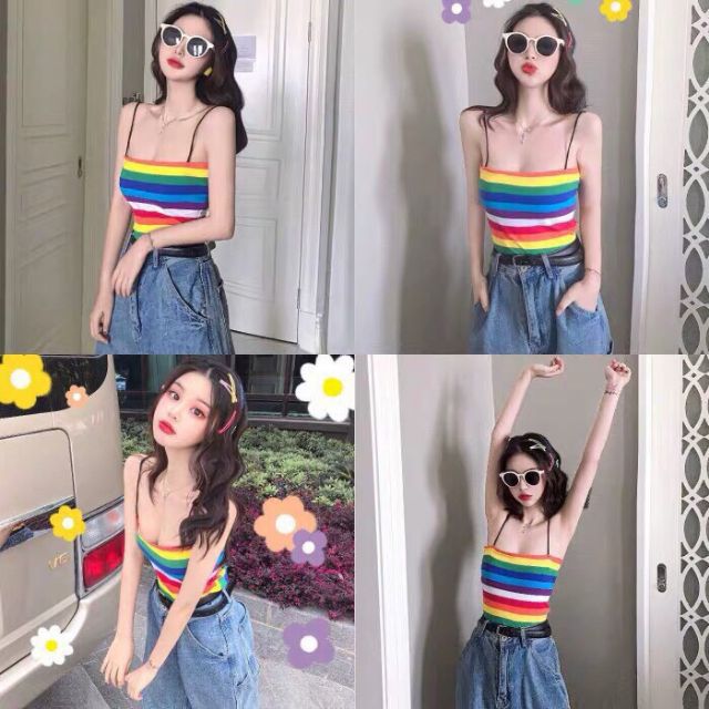 Áo 2 dây cầu vòng ( có mút ngực )