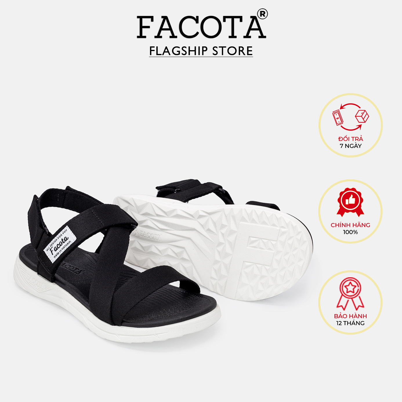 Giày Sandal Unisex thể thao Facota V3-SORENTO NN02-bảo hành 365 ngày