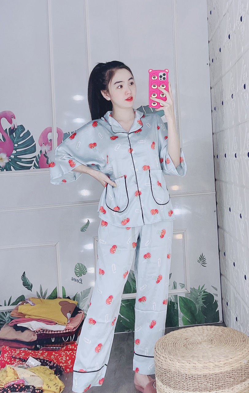[KÈM ẢNH VIDEO THẬT] Đồ Bộ Pijama - Bộ lụa đùi LATIN cao cấp