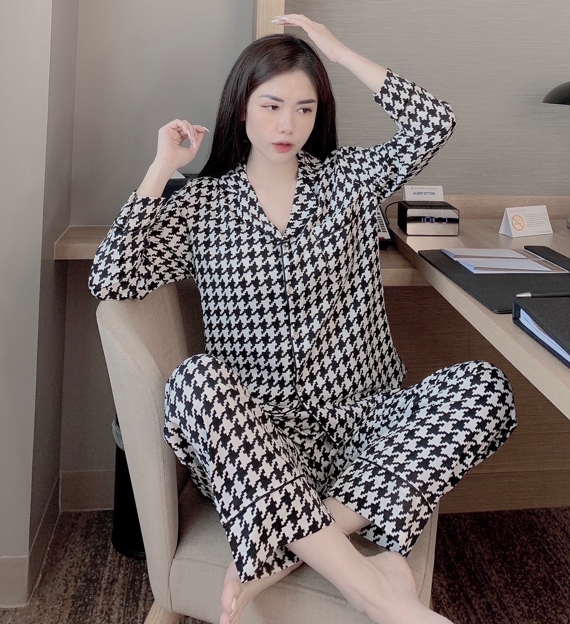 Bộ Lụa Tay Dài Cao Cấp☘️Đồ Bộ Pijama