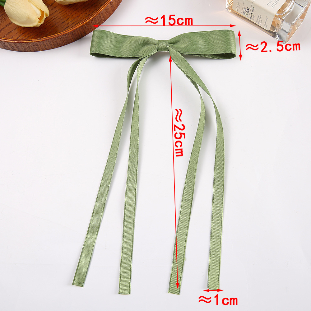 Kẹp tóc vải nơ ruy băng dài tiểu thư xinh xắn dành cho nữ K69