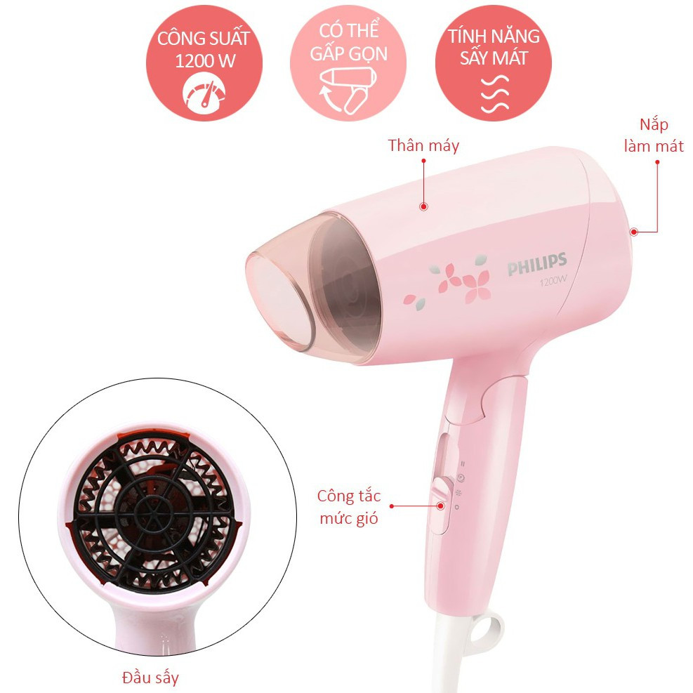 Máy sấy tóc 1200W Philips BHC010