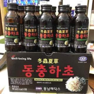 Hàng Hot Nước uống đông trùng hạ thảo Hàn Quốc hộp 10 chai x 100ml thumbnail