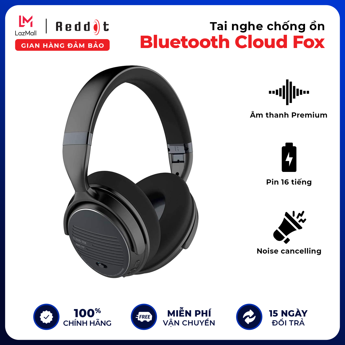 Tai nghe chống ồn Bluetooth Cloud Fox - Hàng Chính Hãng - Reddot  Mall