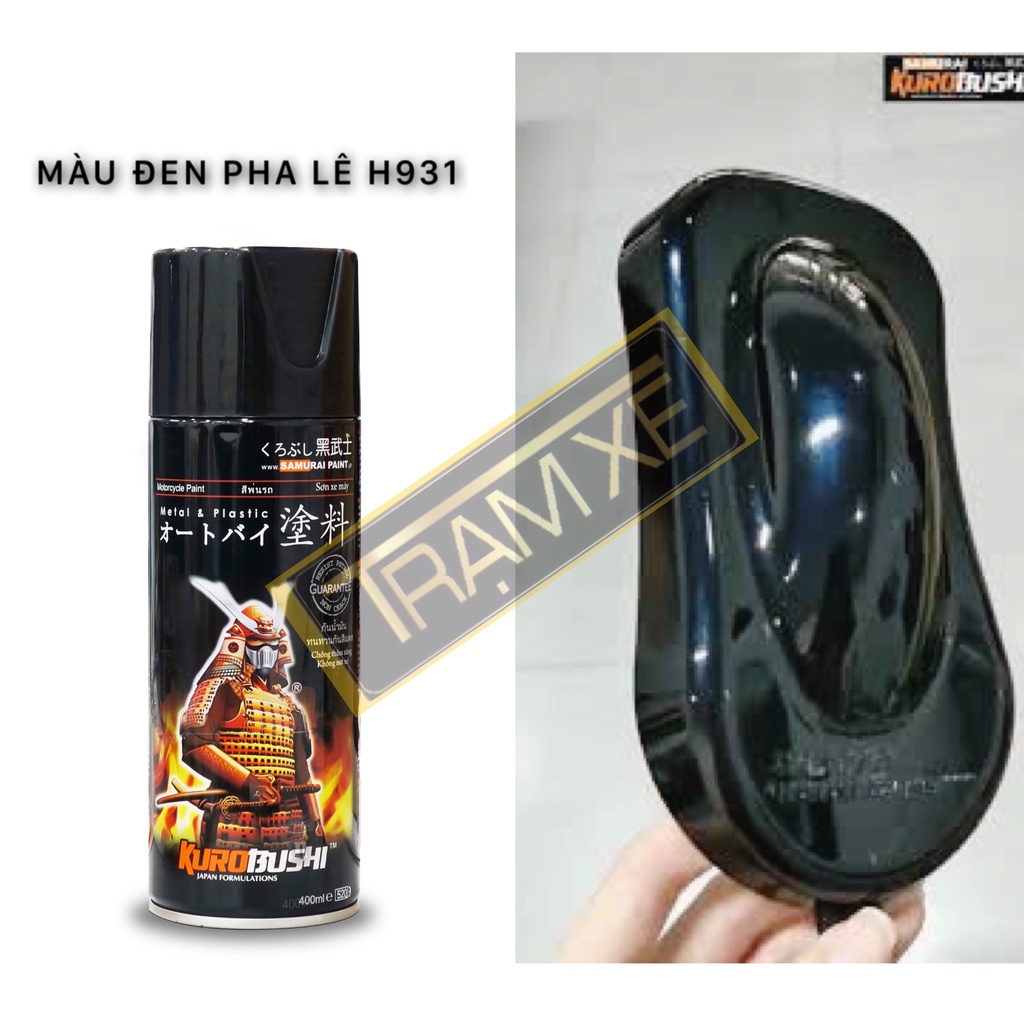Sơn Samurai H931 Màu Đen Ánh Pha Lê Xanh