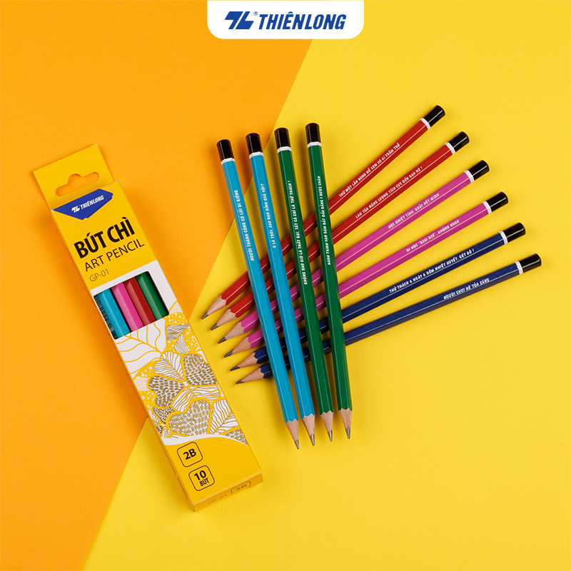 (1 Hộp 10 cây) Bút chì gỗ 2B Thiên Long GP-01