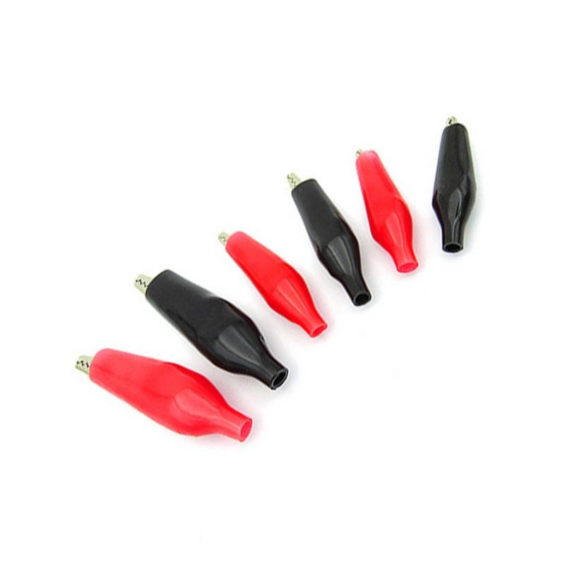 [Combo] 2 cặp kẹp cá sấu  kẹp bình 4cm ( 4 kẹp đỏ đen ) - Điện Việt
