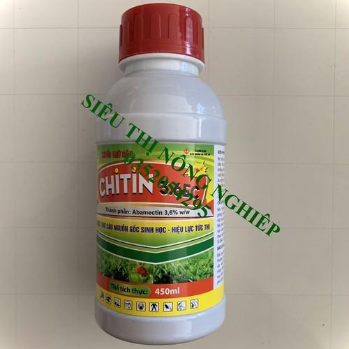 Trừ bệnh nhện đỏ - nhện long nhung - chitin 3.6 ec chai 450ml