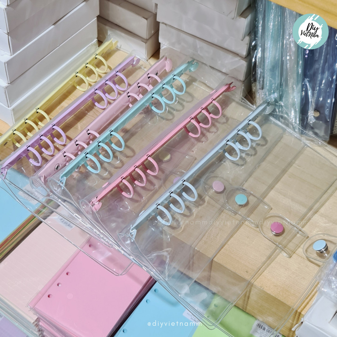 [HCM]VỎ PLANNER TRONG SUỐT CÒNG MÀU