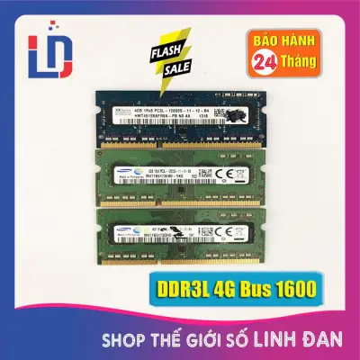 Ram laptop 4GB DDR3L bus 1600 MHz PC3L 12800 (nhiều hãng)Kingston samsung Hynix.