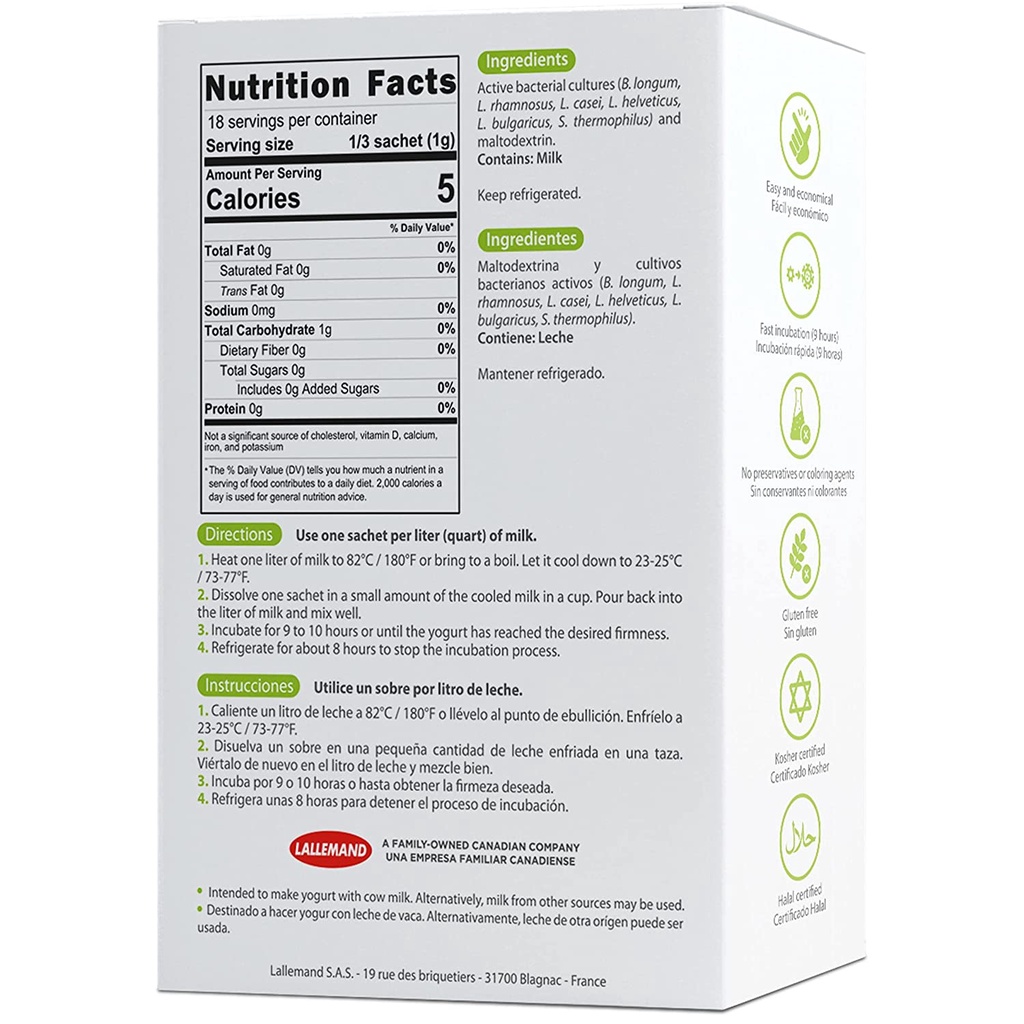 [HCM]Men làm sữa chua hữu cơ Probiotic 18gr