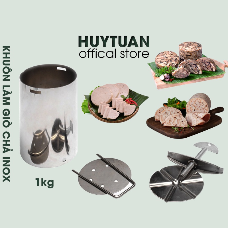 Khuôn làm giò lụa bằng inox loại 1kg, Khuôn làm giò, giò xào, Khuôn làm giò thủ Huy Tuấn
