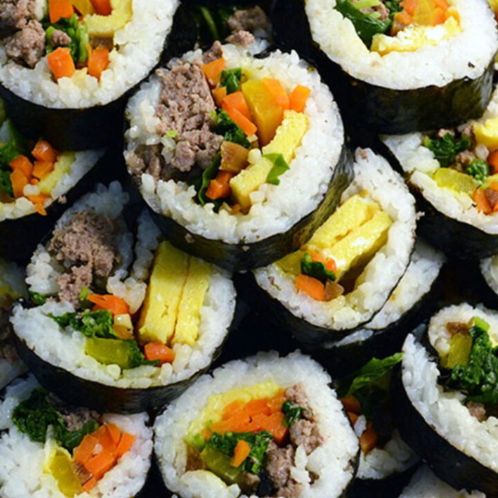 mành cuộn cơm kimbap sushi 20x25cm