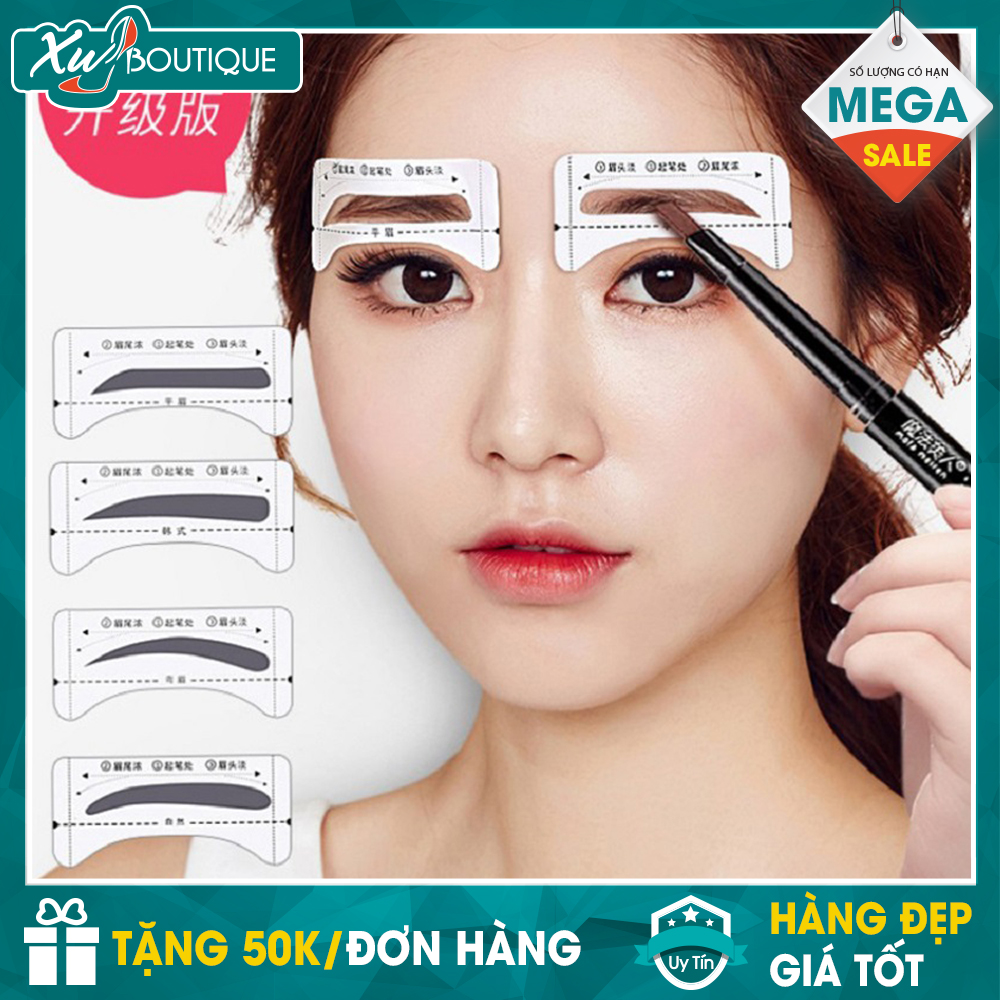 Bộ 8 Khuôn Kẻ Mày Dán Hàn Quốc