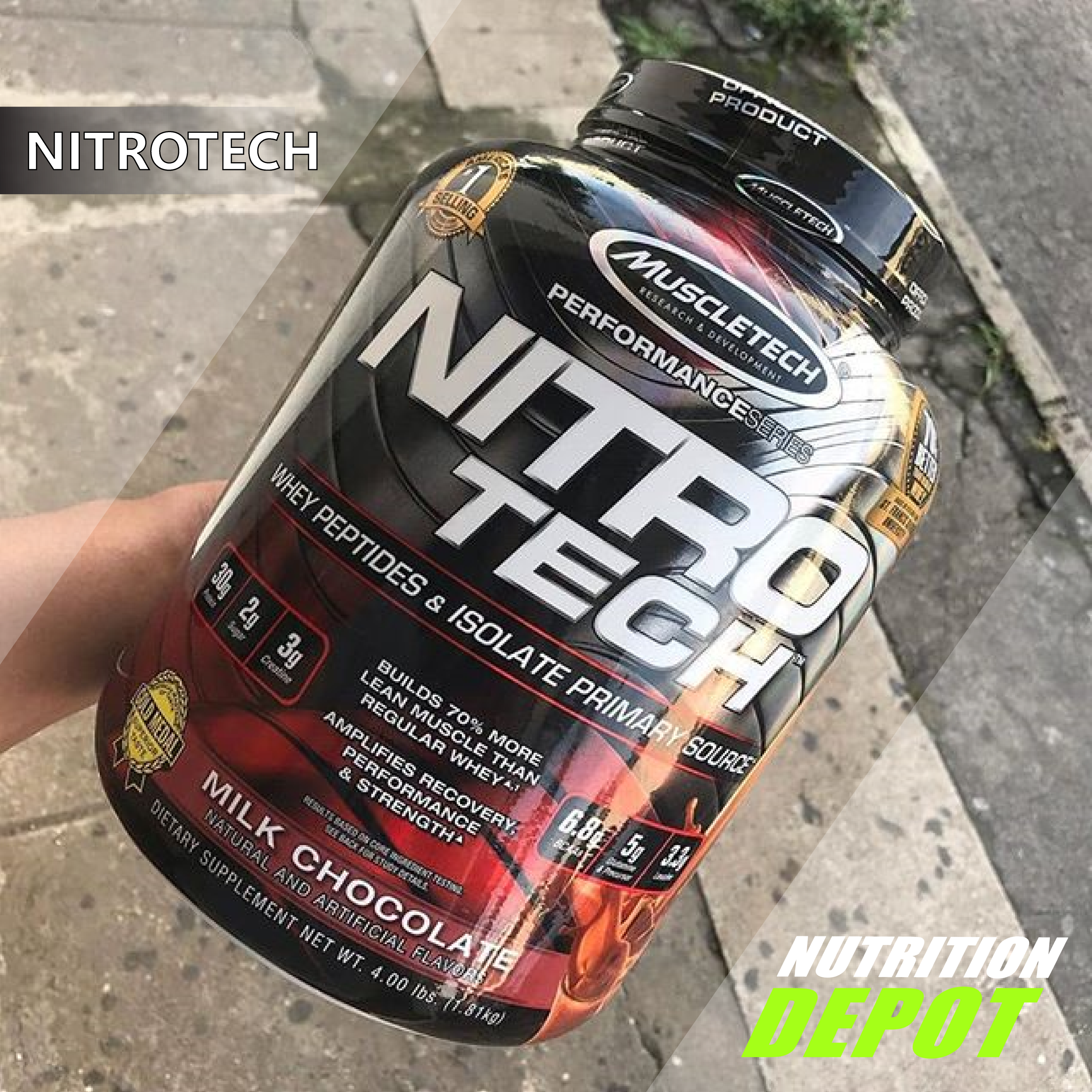 Sữa tăng cơ Nitrotech Muscletech 4lbs (40 lần dùng) 1.8kg