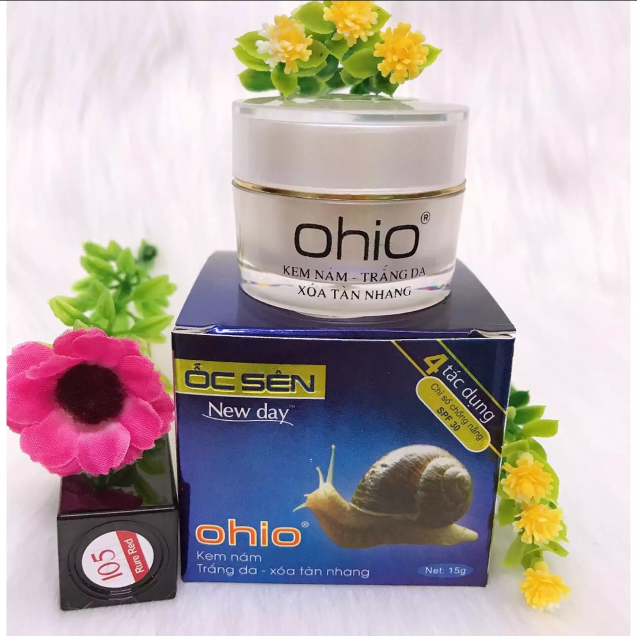 [HCM]KEM OHIO ỐC SÊN NÁM TRẮNG DA XOÁ TÀN NHANG 15G