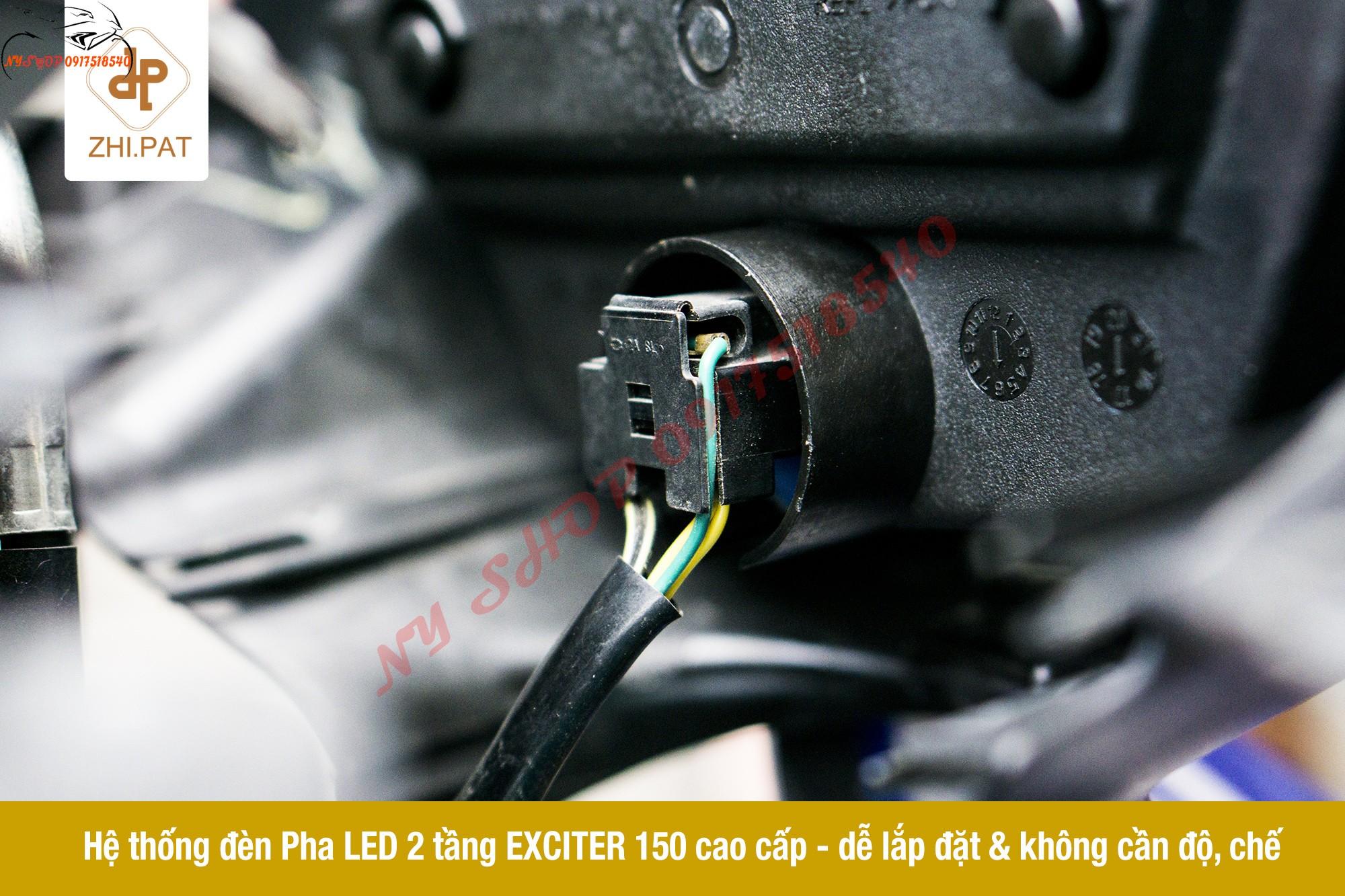 CHÓA LED 2 TẦNG ZHIPAT CHO EXCITER 150 FULL BOX