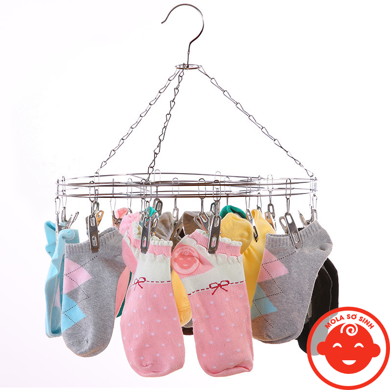 Móc phơi TRÒN treo quần áo cho bé