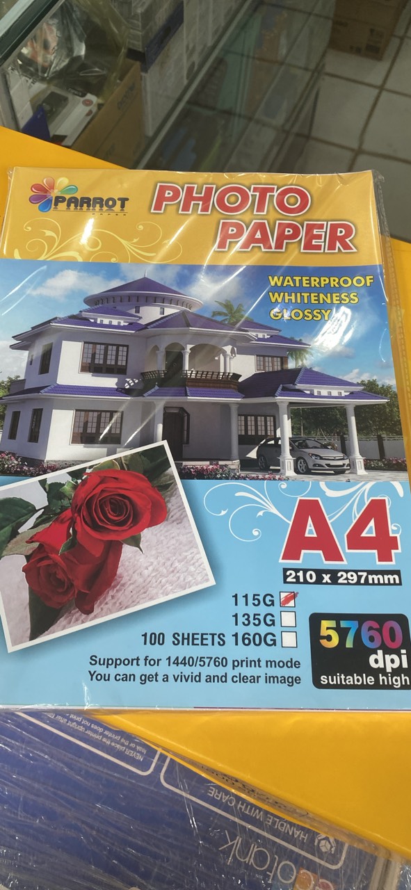 Giấy in ảnh A4 cao cấp GLOSSY - 100 tờ