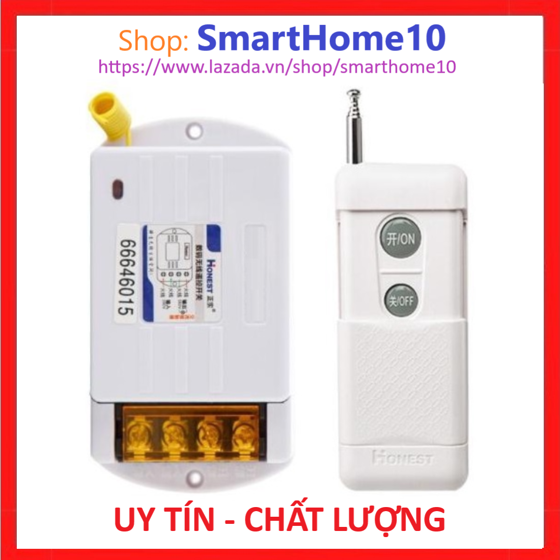 Bộ Công Tắc Điều Khiển Từ Xa Công Suất Lớn bật tắt máy bơm động cơ công suất lớn, ổ cắm điều khiển từ xa ,công tắc không dây, công tắc điện thông minh