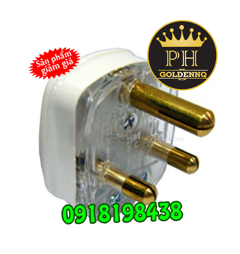 [HCM]Phích cắm 3 chấu 15A kiểu Anh S-Flexi