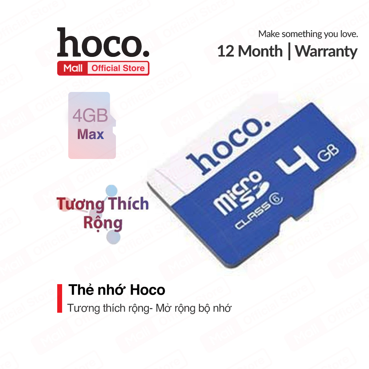 [HCM]Thẻ nhớ Hoco tốc độ cao 4GB TF micro-SD