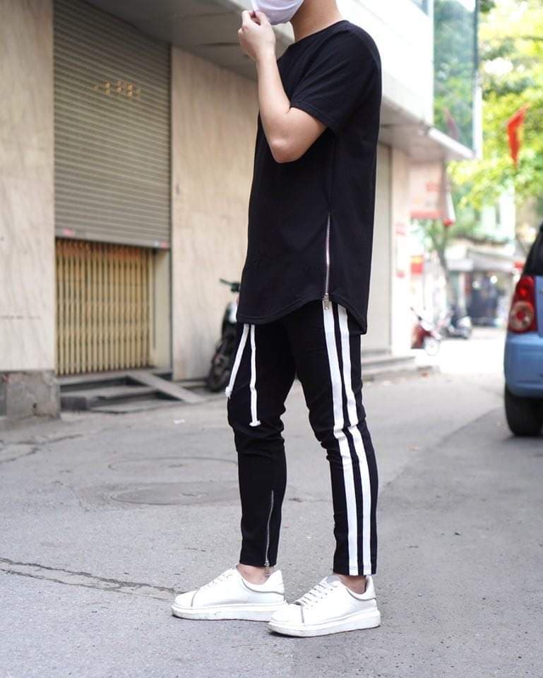 [Hoàn Tiền 15%] Áo Thun Nam Nữ LongTee Layer Ziptee Trơn Basic Unisex