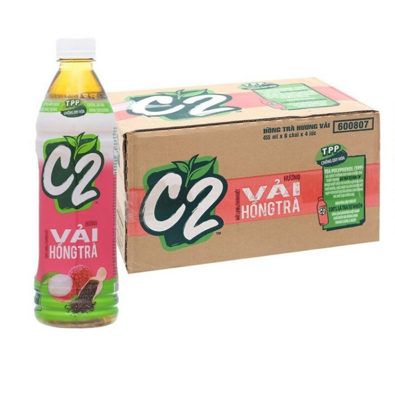 1 Lốc Trà Xanh C2 Hồng Trà Vải