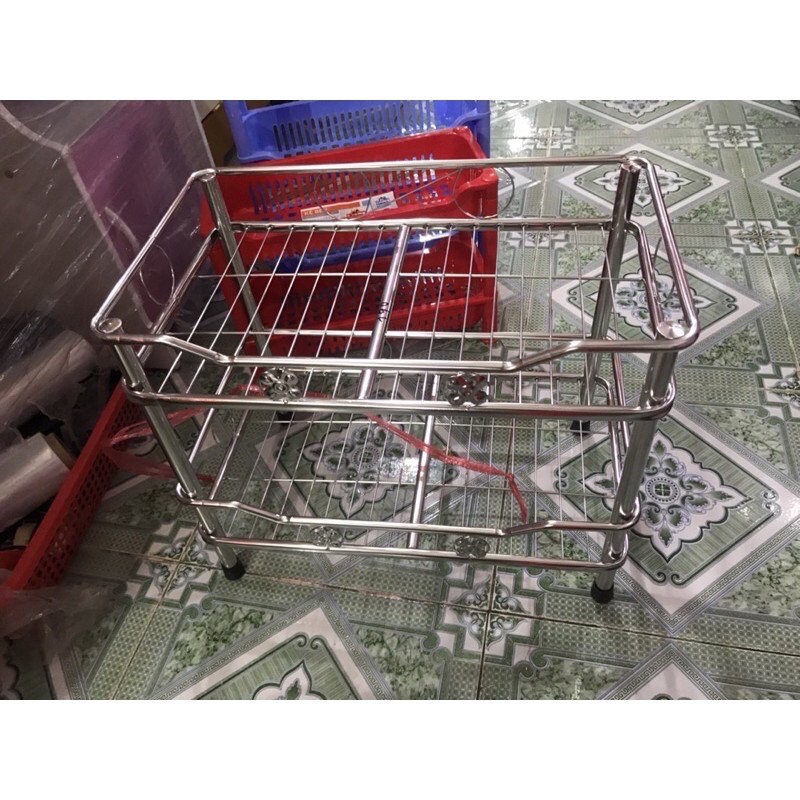 kệ chén inox 2 tầng