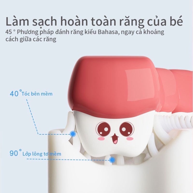 Bàn chải đánh răng chữ u cho bé Chất Liệu Silicon