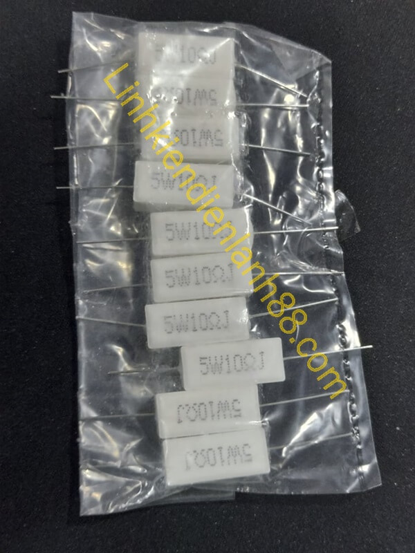 10 cái Trở sứ 10R 5W 5% mới !