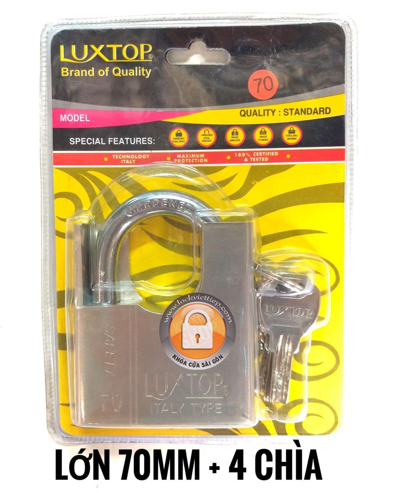 Ổ KHÓA CHỐNG CẮT LUXTOP 70MM