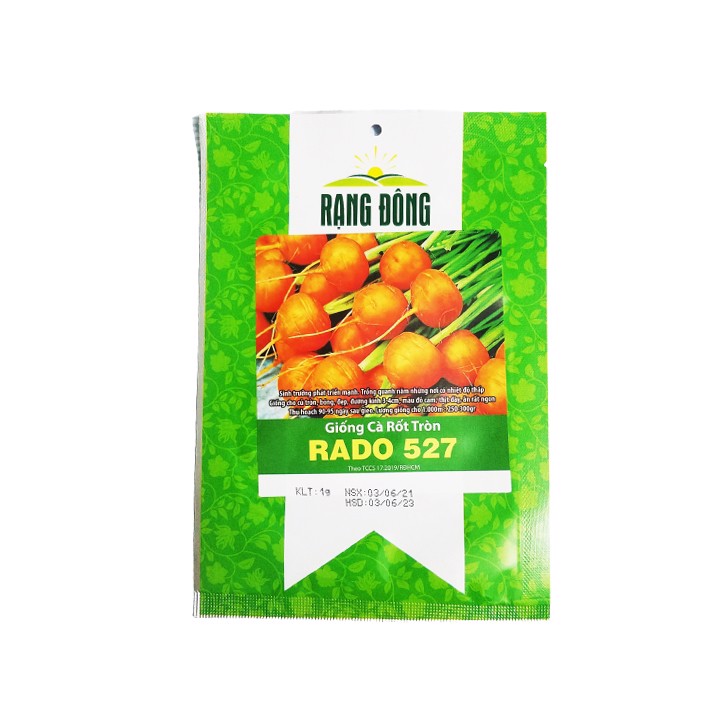 Hạt Giống Cà Rốt Tròn Rado 527 Rạng Đông Gói 1Gram