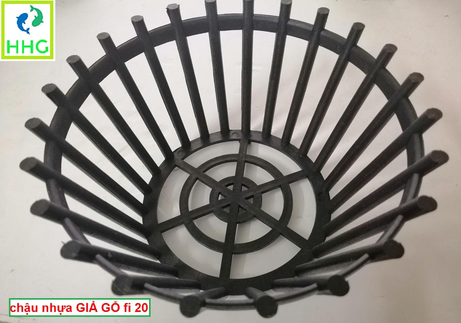 20 CHẬU NHỰA GIẢ GỖ TRỒNG LAN FI 20 - NSX Bình Thuận Plastic!