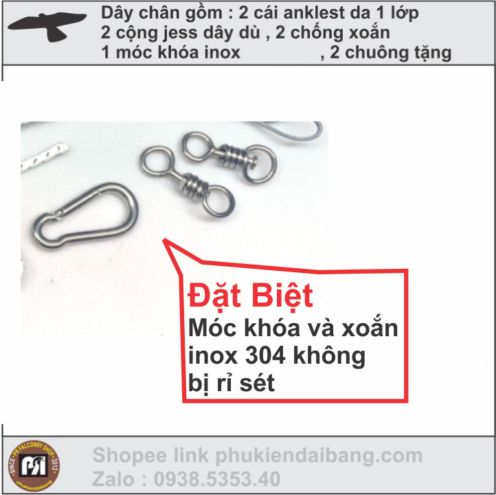 Bộ dây da loại  chim ưng