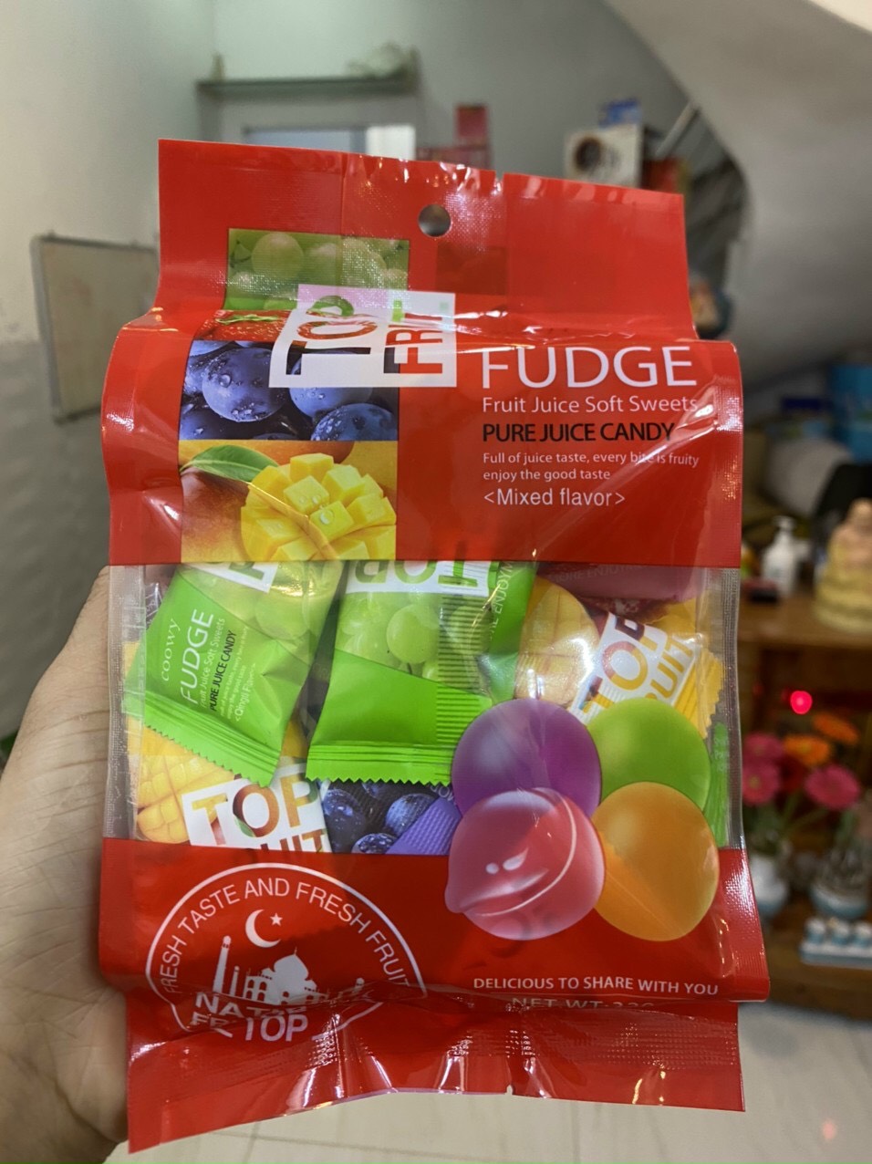 Kẹo Dẻo Trái Cây Top Fruit mix Vị (XOÀI - DÂU - VIỆT QUỐC - NHO)