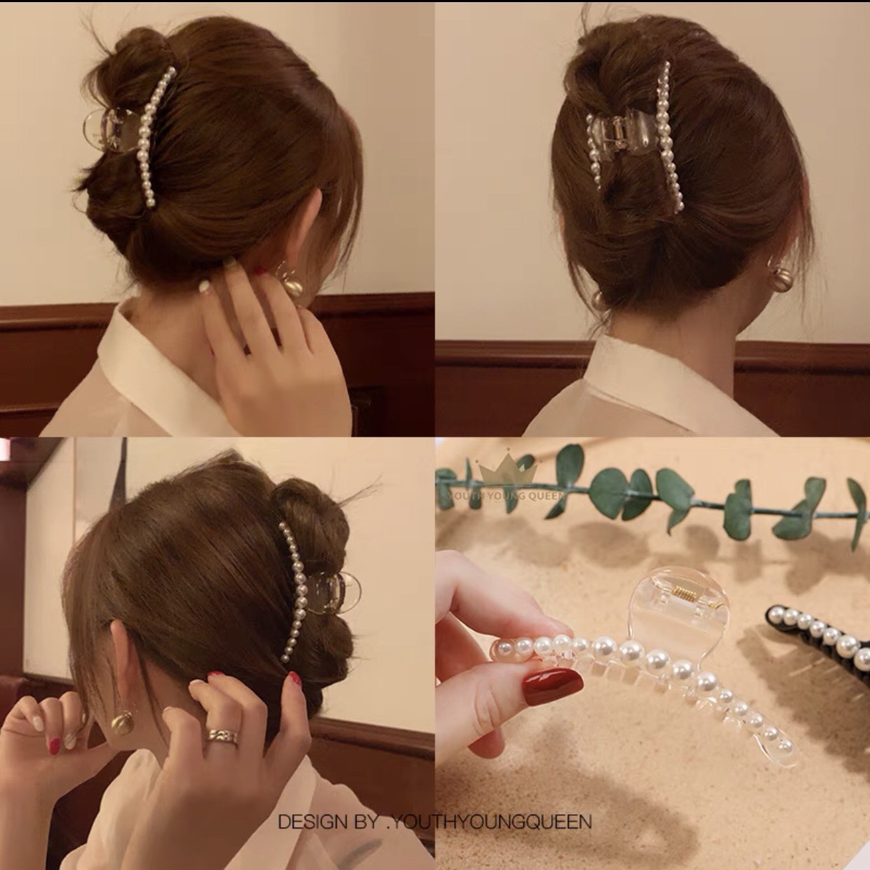 Kẹp Tóc đính hạt siêu xinh