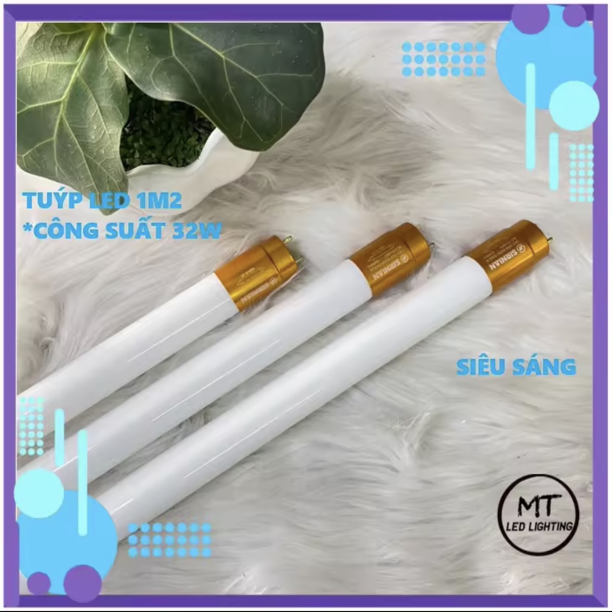 COMBO 5 Bóng đèn Led tuýp 1m2 32w ánh sáng trắng