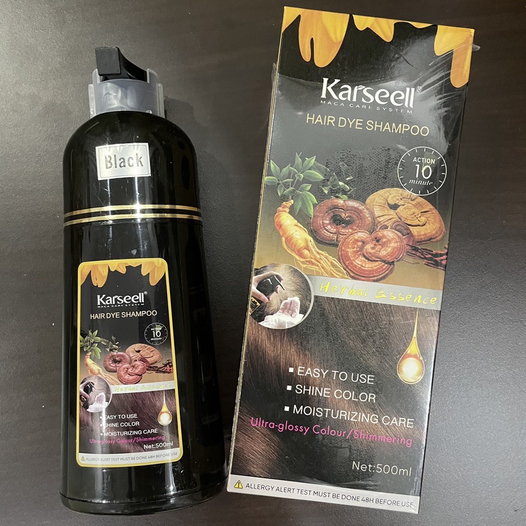 Dầu gội đen tóc thảo dược Karseell Hair Dye Shampoo 500ml