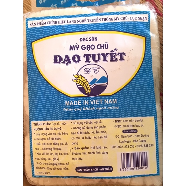 Mỳ gạo chũ Đạo Tuyết đóng gói 800g