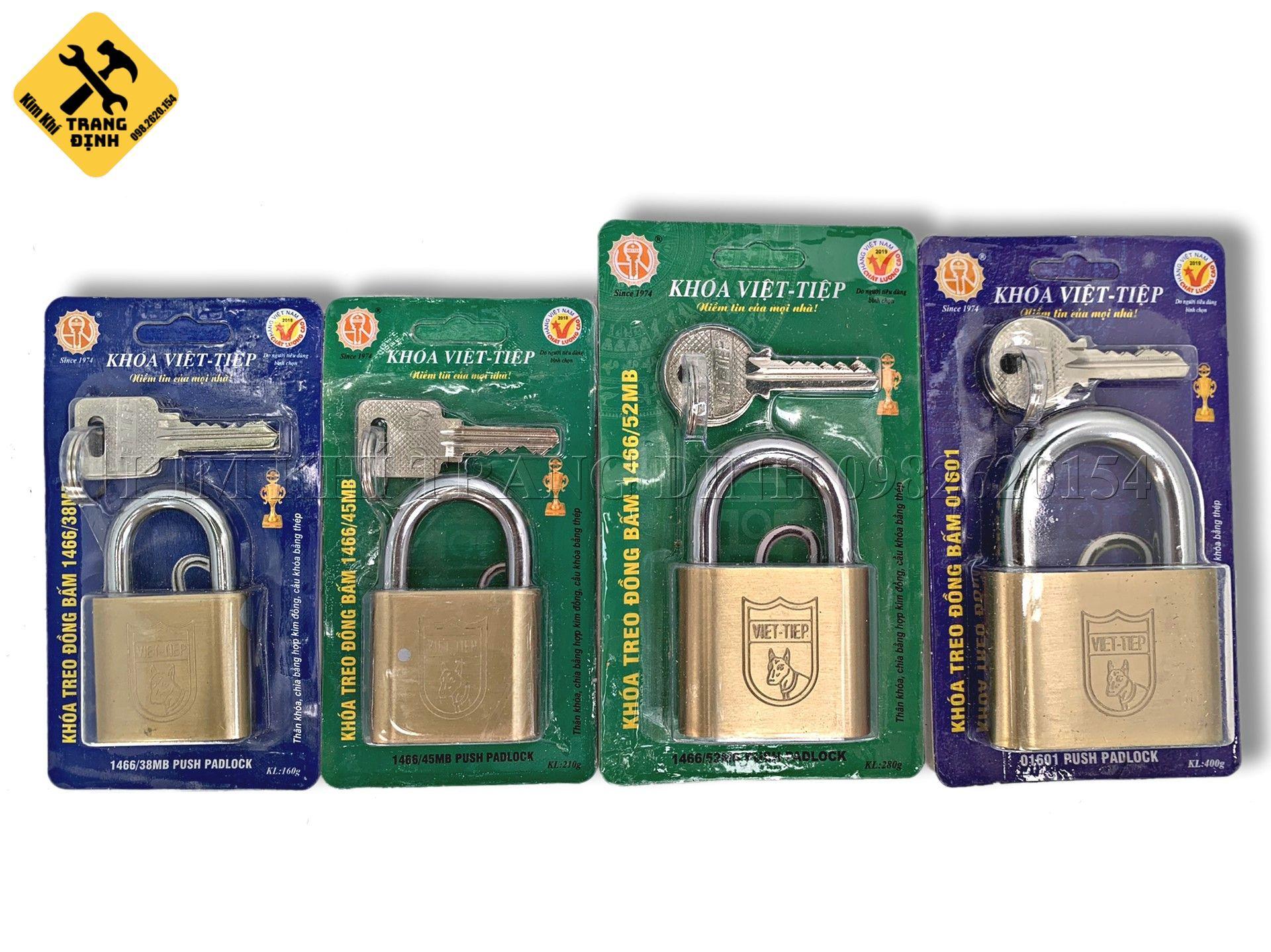 Khóa Treo Đồng Bấm Việt Tiệp Đủ Kích Cỡ